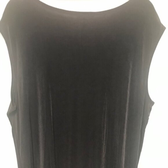 Georgeous Coldwater Creek Tank Slinky Acetate Travel Smokey Gray Tank. 1X - Picture 3 of 3